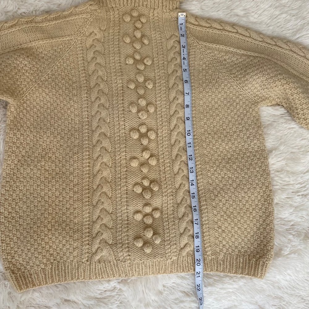 Vintage Hand-Knit Wool Turtleneck Sweater - Picture 6 of 12